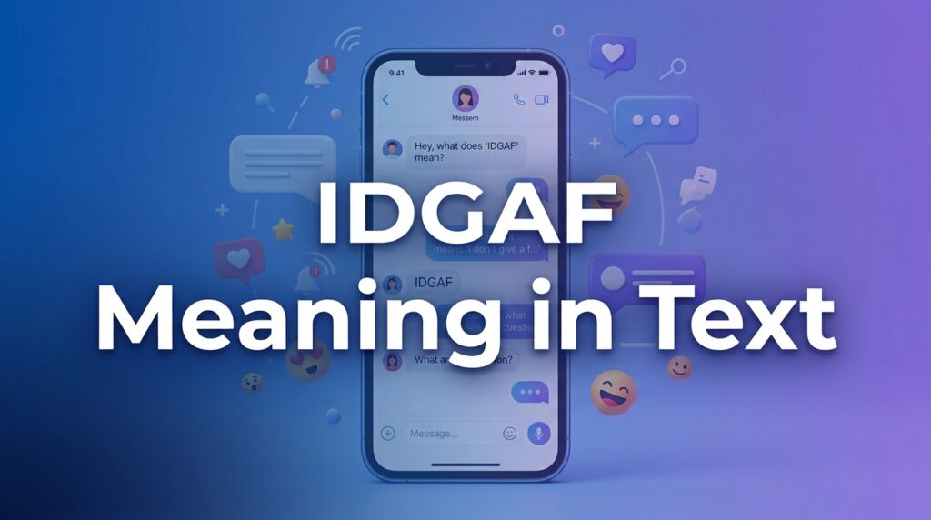 IDGAF Meaning in Text Uses, Examples & Replies