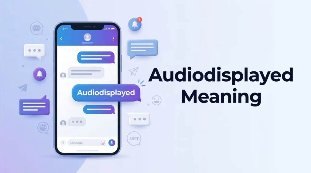 Audiodisplayed Meaning What Does It Mean in Text and Online